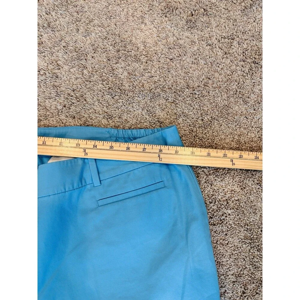 Talbots Woman The Perfect Crop Pants Size 16 Aqua Blue High-Rise Stretch - Picture 4 of 7